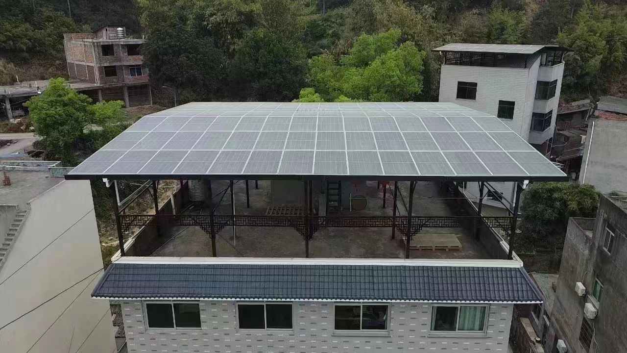 微山15kw+10kwh自建别墅家庭光伏储能系统